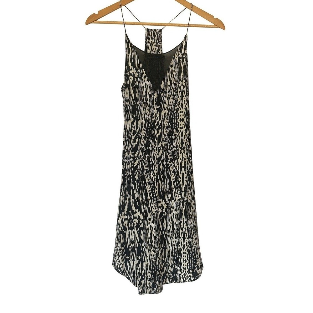 Silk Strappy Slip Dress XS Sheer Mesh Black Ivory Handkerchief‎ Dark Romantic